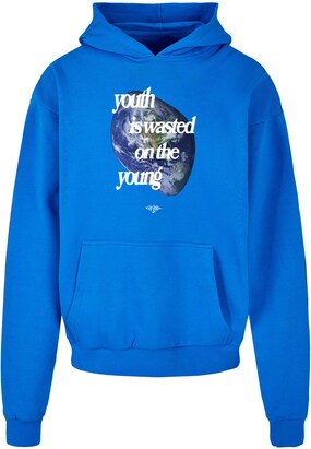 Lost Youth Sweatshirt ‘World’ Kobaltblauw / Donkerblauw / Grasgroen / Wit