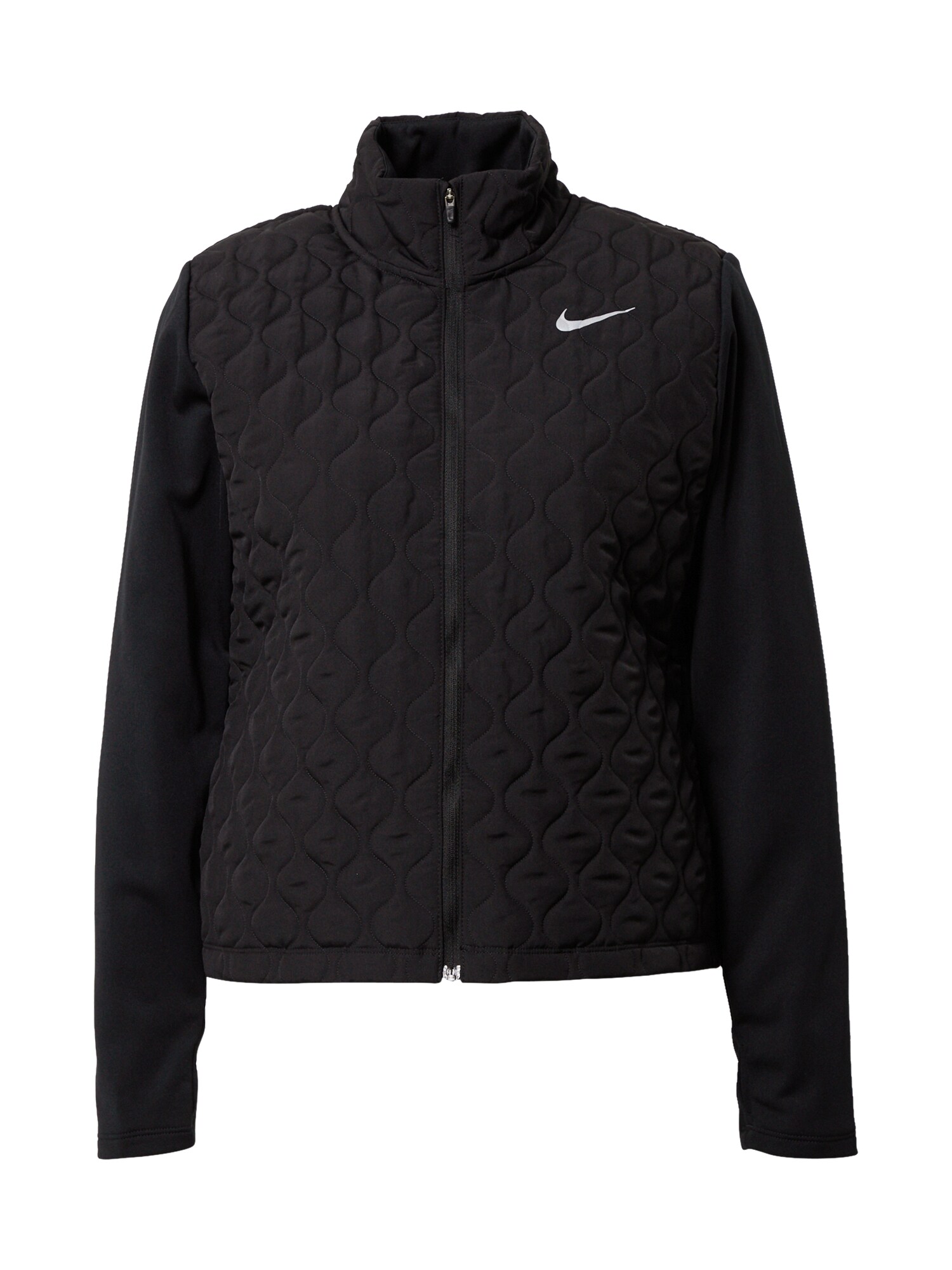 NIKE Sportinė striukė 'Aerolayer'  juoda / balta