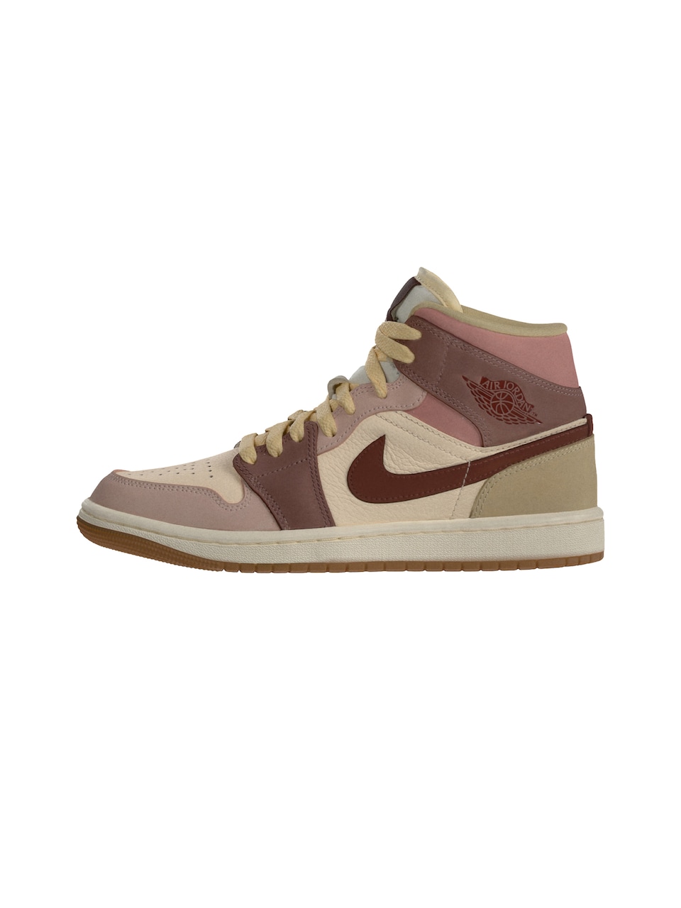 Hög sneaker 'AIR JORDAN 1' mörkbrun / mauve / pastellorange