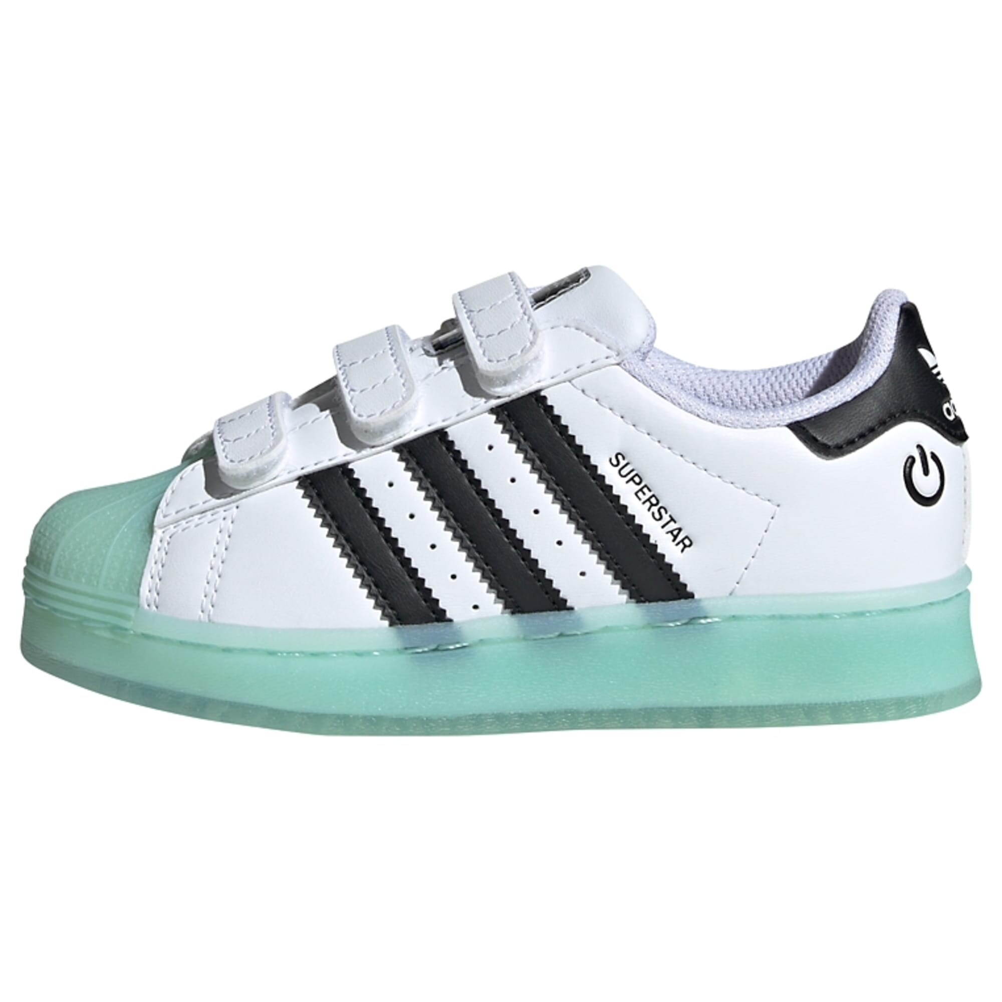 ADIDAS ORIGINALS Sneakers 'Superstar'  pastelgrøn / sort / hvid