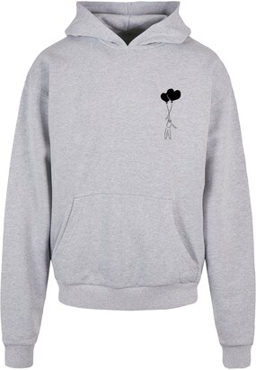 Merchcode Sweatshirt ‘Love In The Air’ Grijs gemêleerd / Zwart