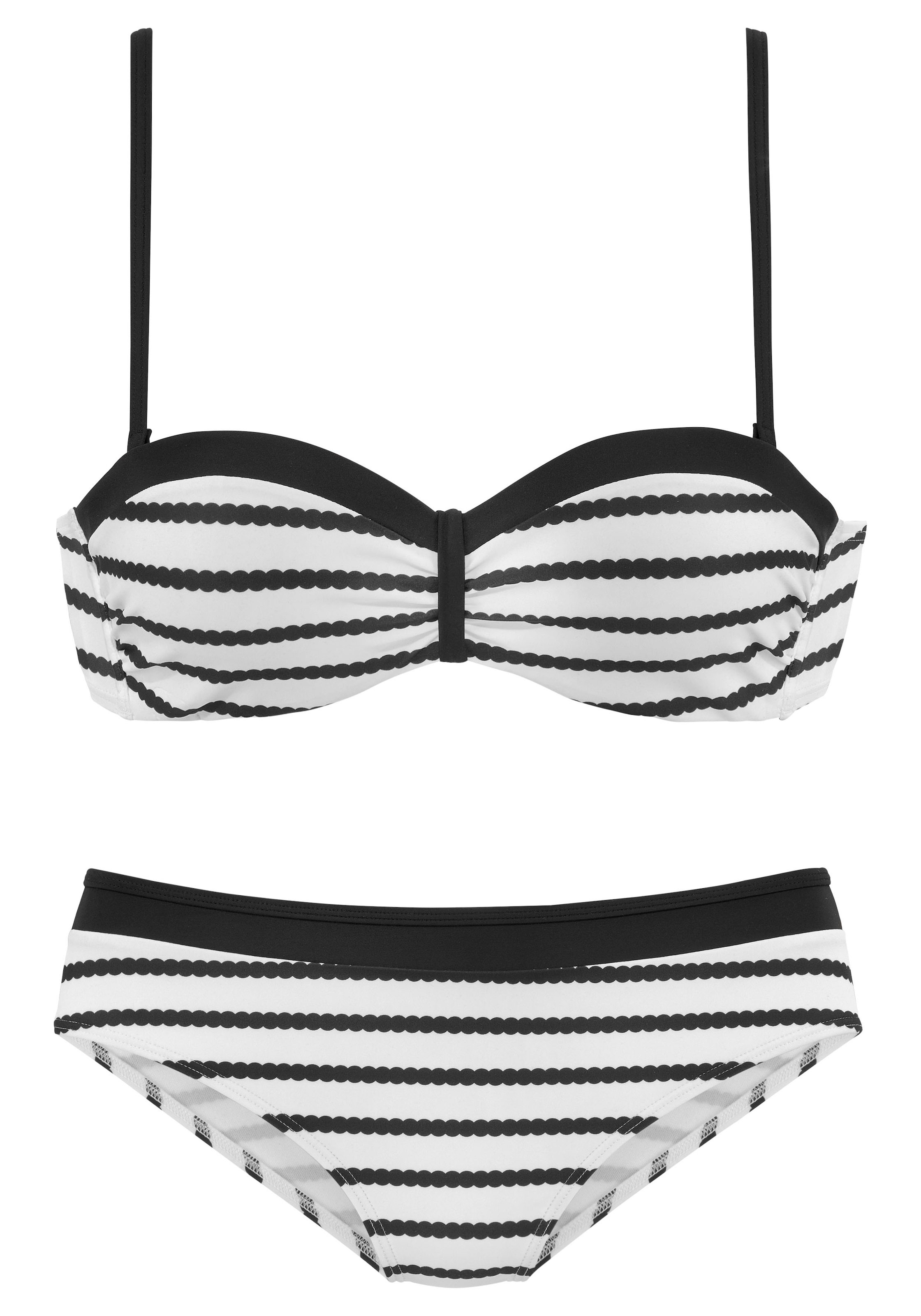 LASCANA Bikini crna / bijela