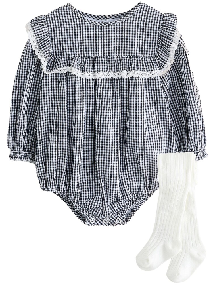 Next Set Mädchen Größe 68 schwarz / weiß