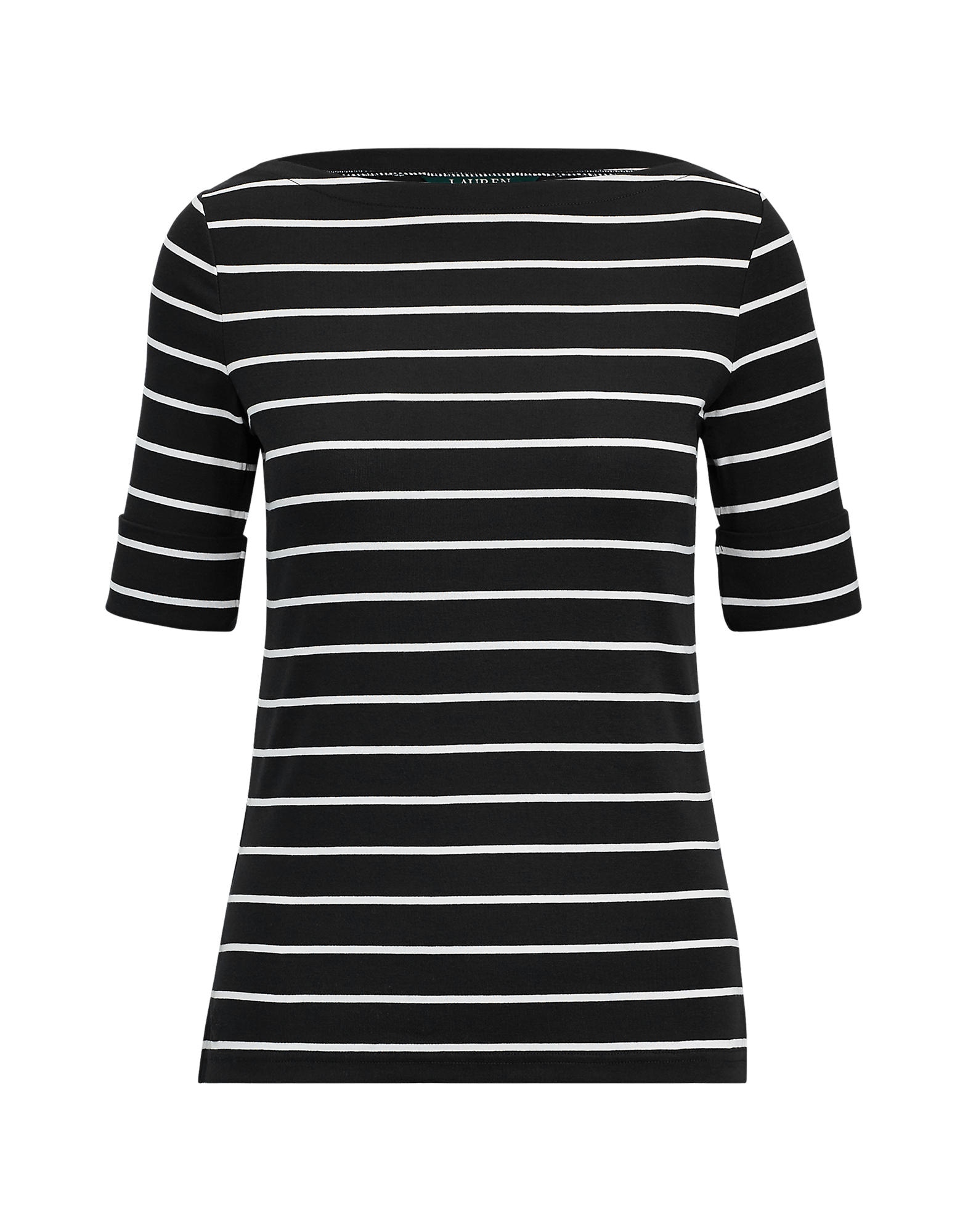 Lauren Ralph Lauren Petite Tricou negru / alb