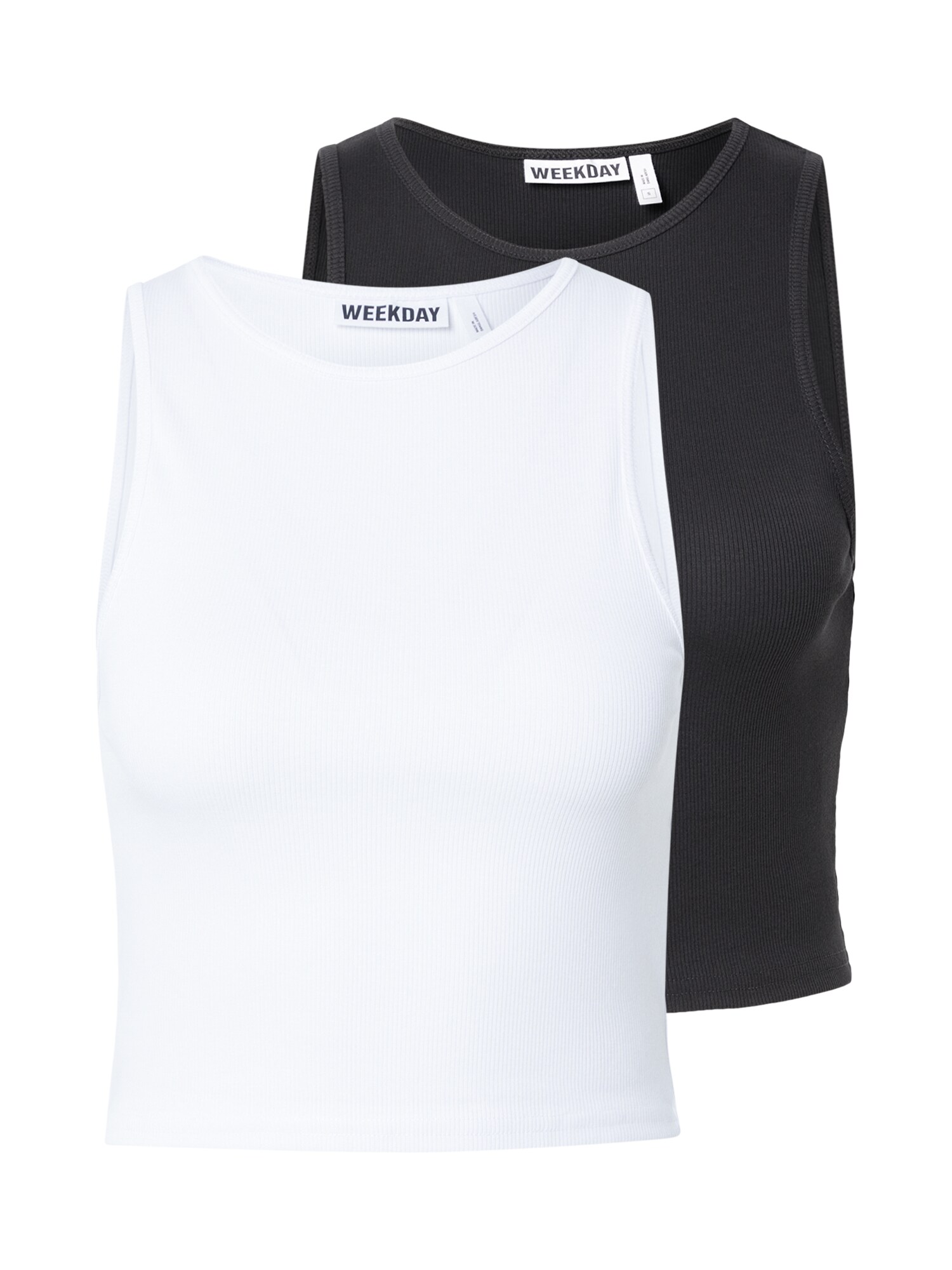 WEEKDAY Top  negru / alb