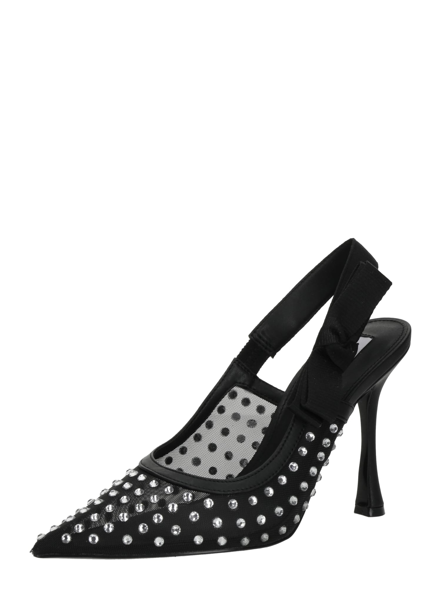STEVE MADDEN Sling körömcipők 'Brylie-R'  fekete / ezüst akciós termékkép 1