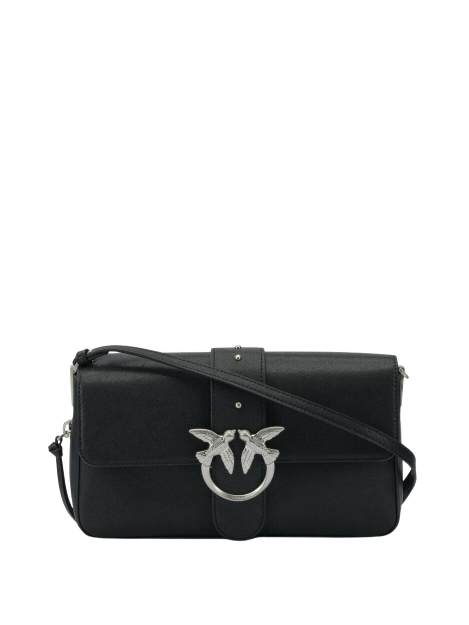 PINKO Bolso de mano 'Love One Slouchy Zip Classic V'  negro