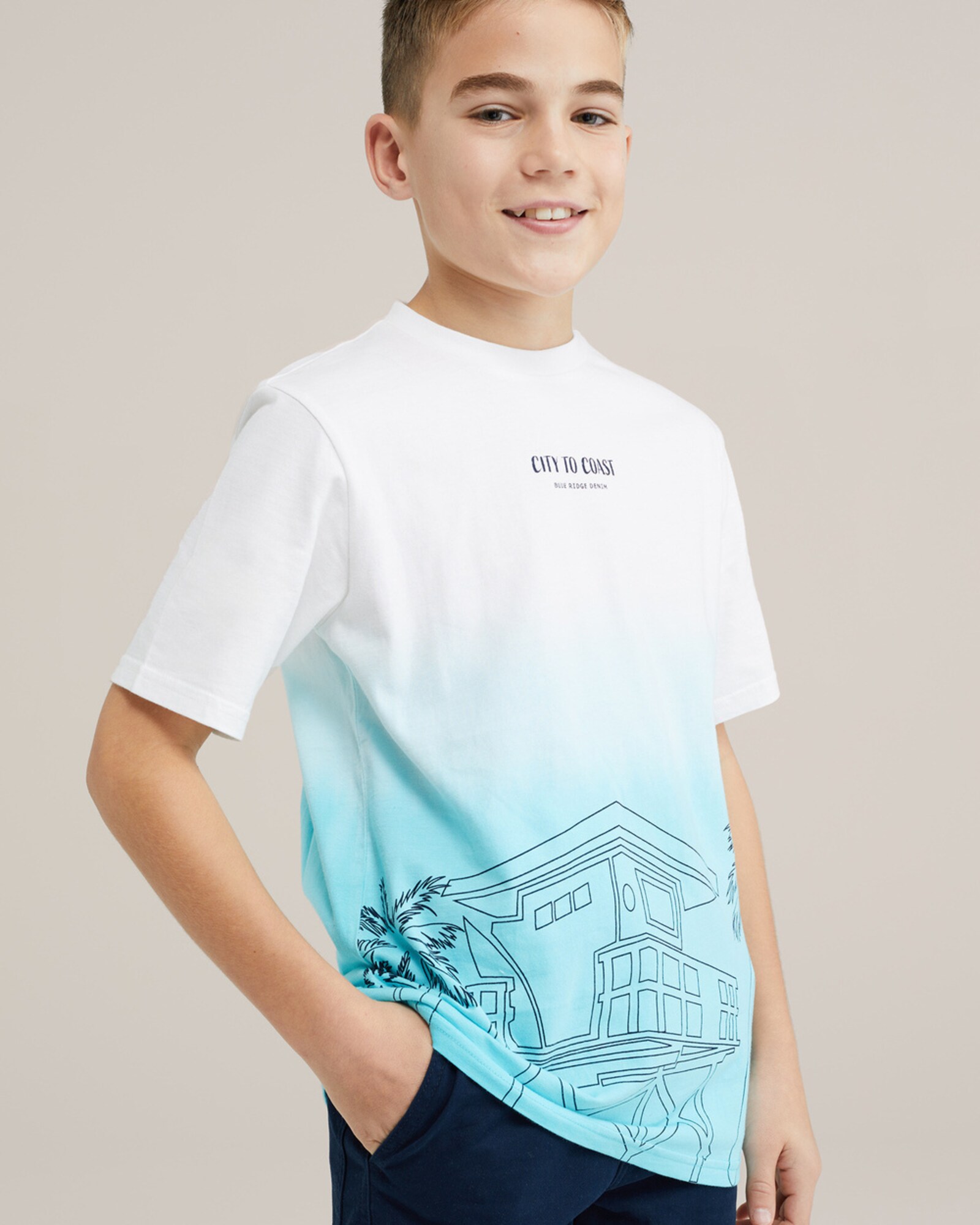 WE Fashion Tričko tyrkysová / biela (obrázok 5)