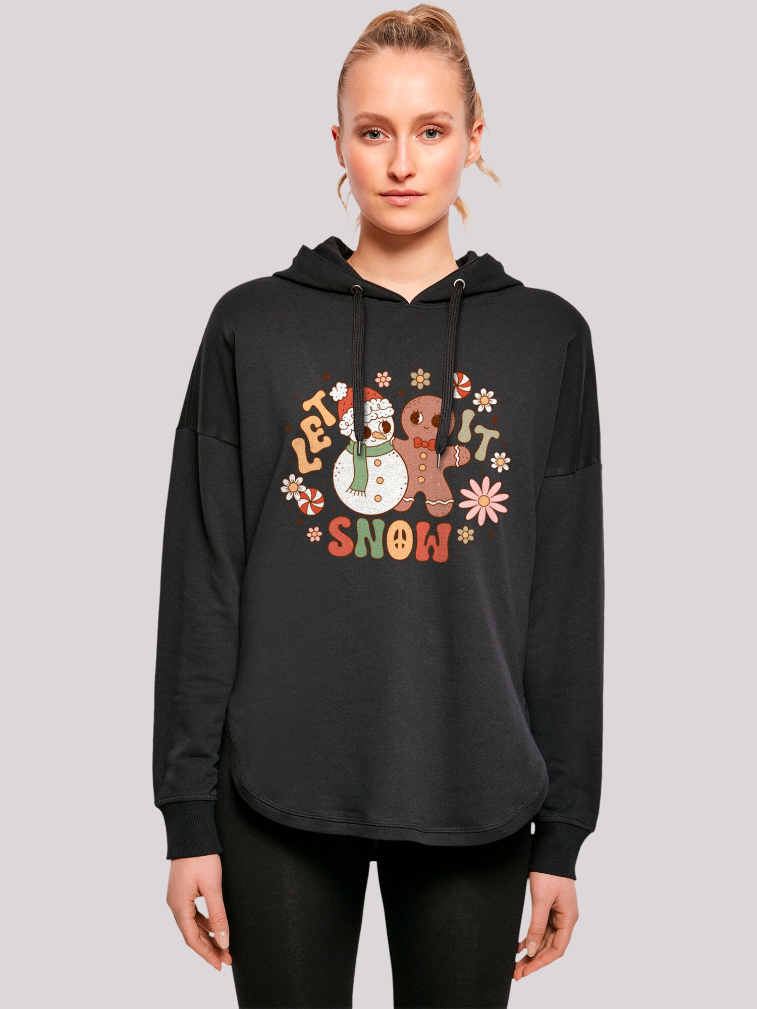 Thumbnail - F4NT4STIC Sweatshirt Let It Snow Groovy Christmas Gingerbread