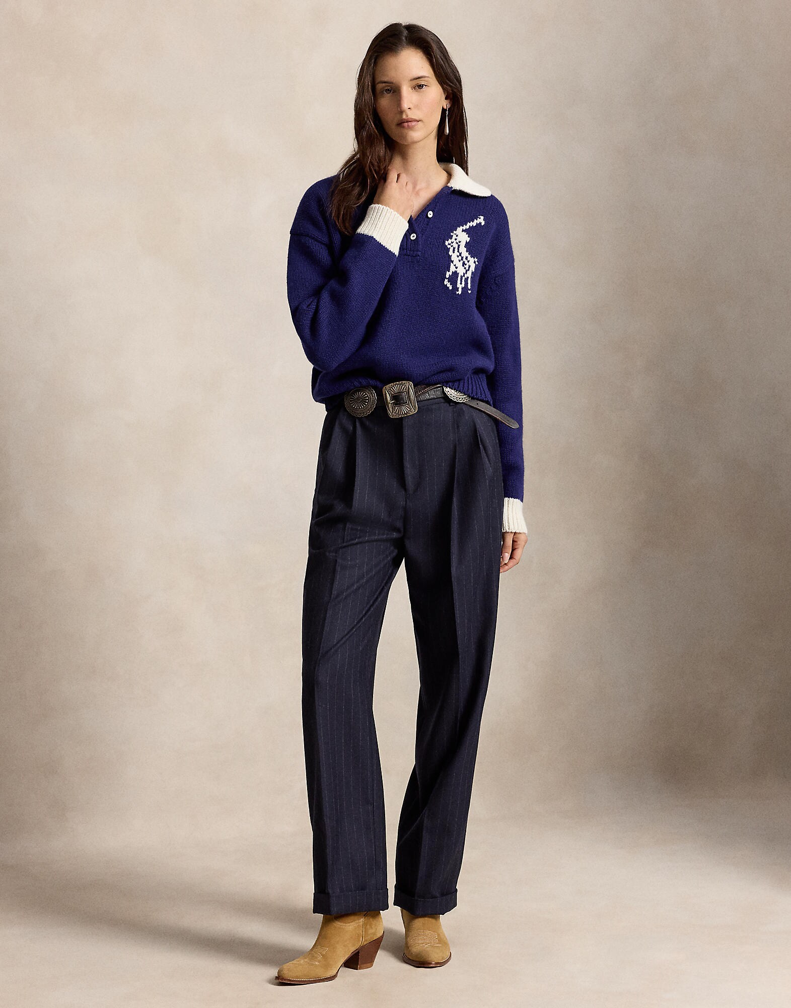 Polo Ralph Lauren Jersey  navy / blanco – imagen 4