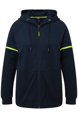 Ulla Popken Sweatvest Marine / Neongroen