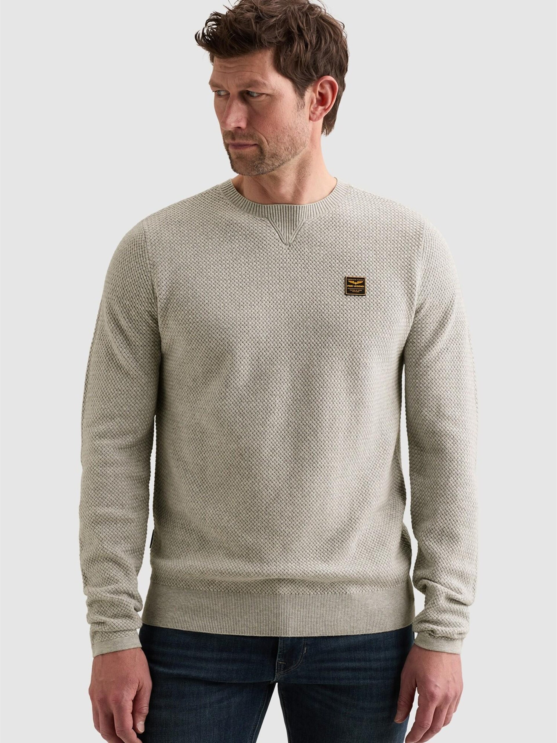 PME Legend Tröja 'Pullover in 100% cotton with crewneck' herr