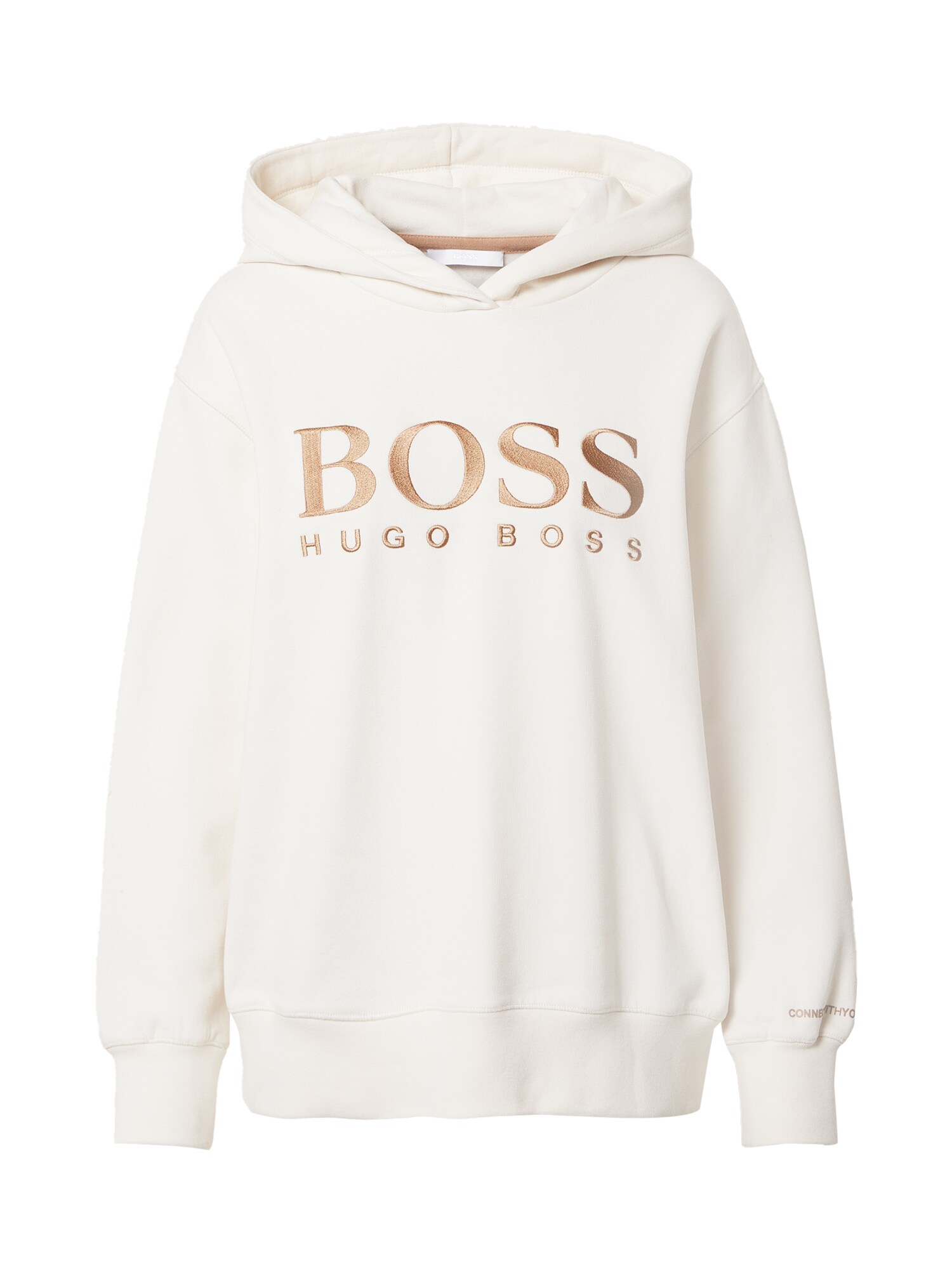 BOSS Megztinis be užsegimo 'Edelight'  balta / auksas