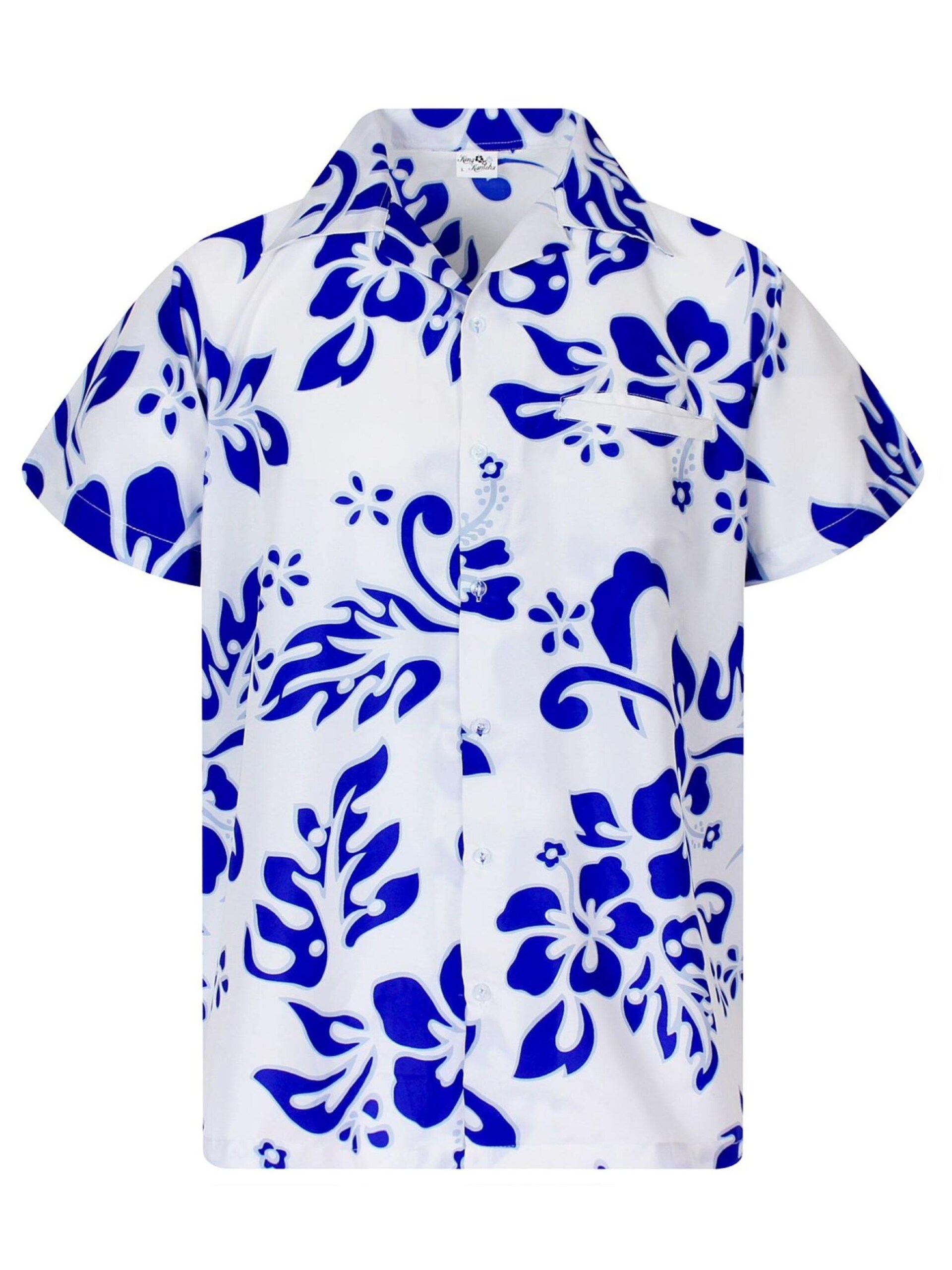 King Kameha T-shirt 'Hibiscus White Line' herr