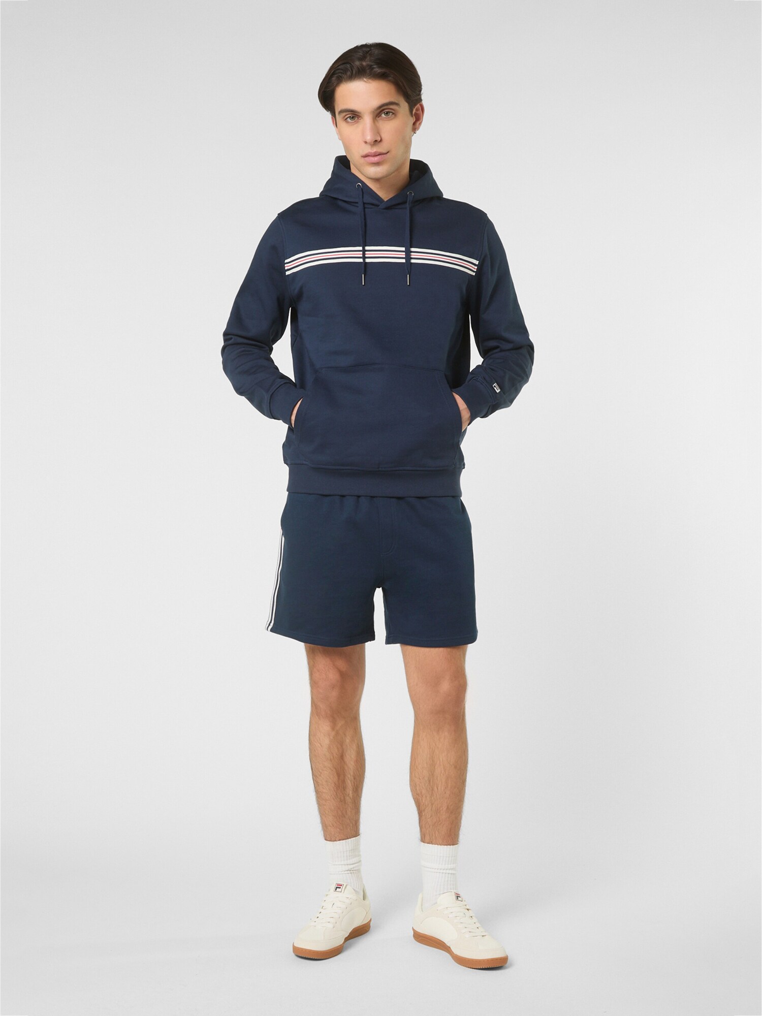 FILA Sudadera 'DIECIMO regular heritage tape hoodie' azul oscuro – imagen 3