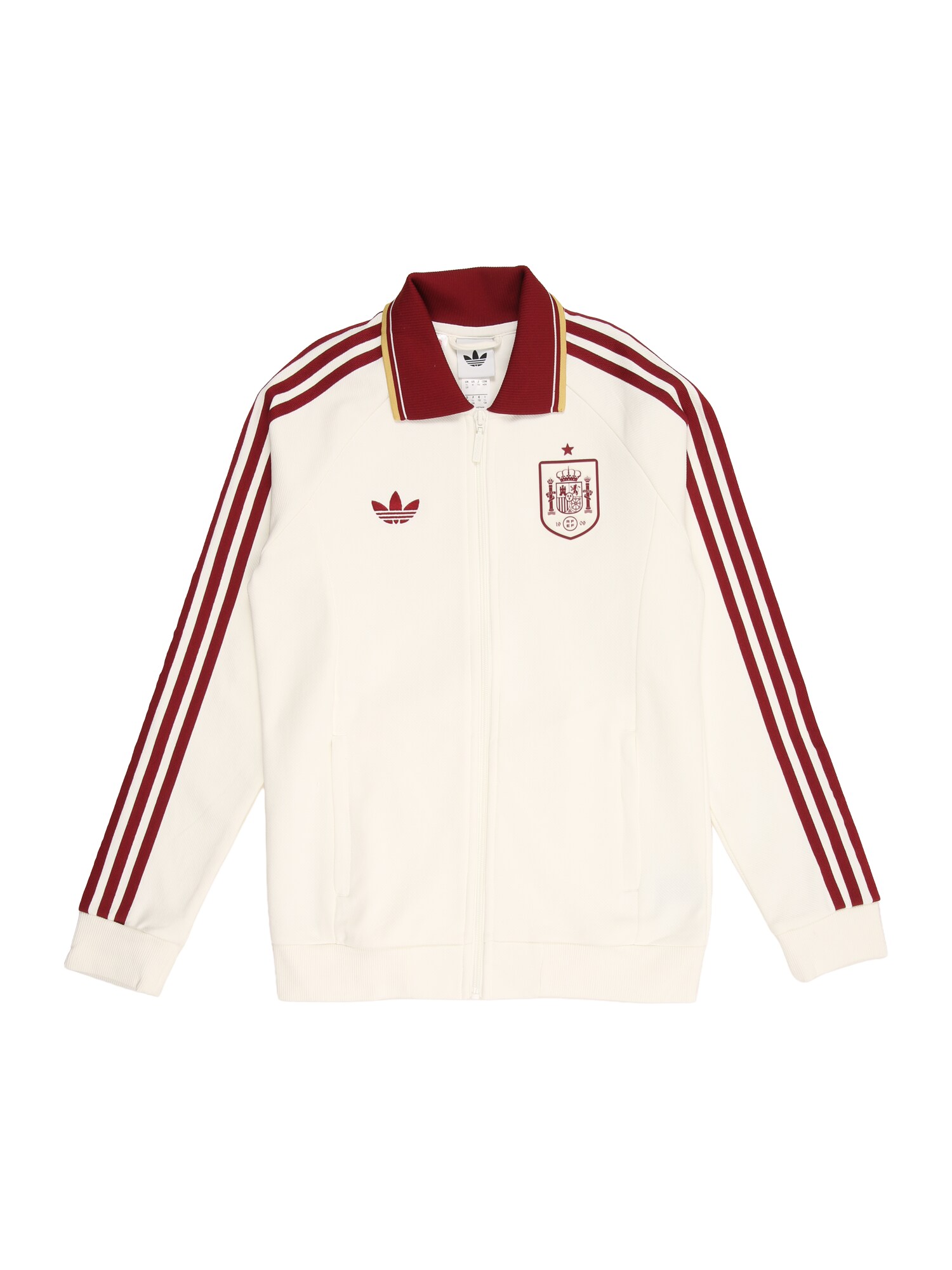 ADIDAS PERFORMANCE Bluză cu fermoar sport 'Spain Away Anthem Jacket'  roșu bordeaux / alb