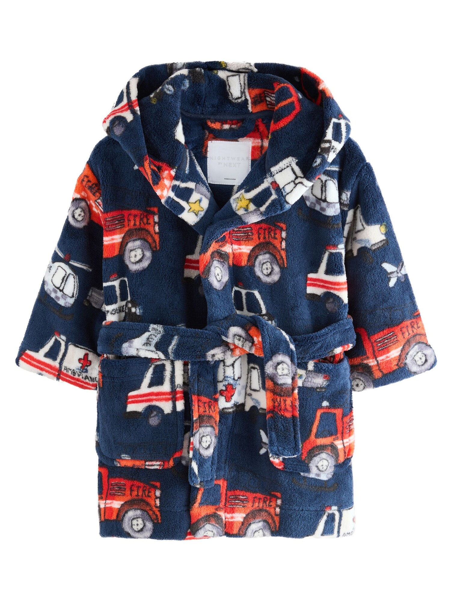 Next Halat de baie  bleumarin / galben / roși aprins / alb