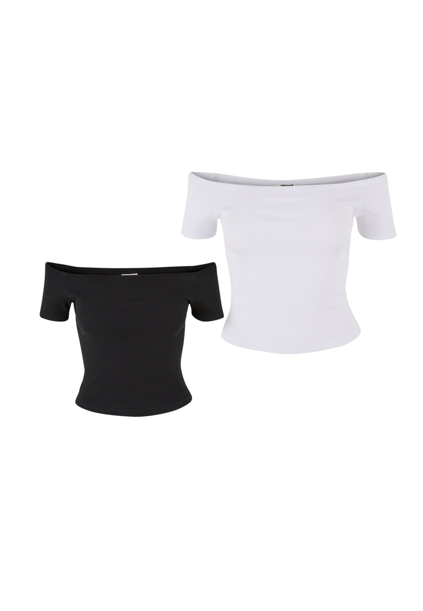 Urban Classics Tricou  negru / alb
