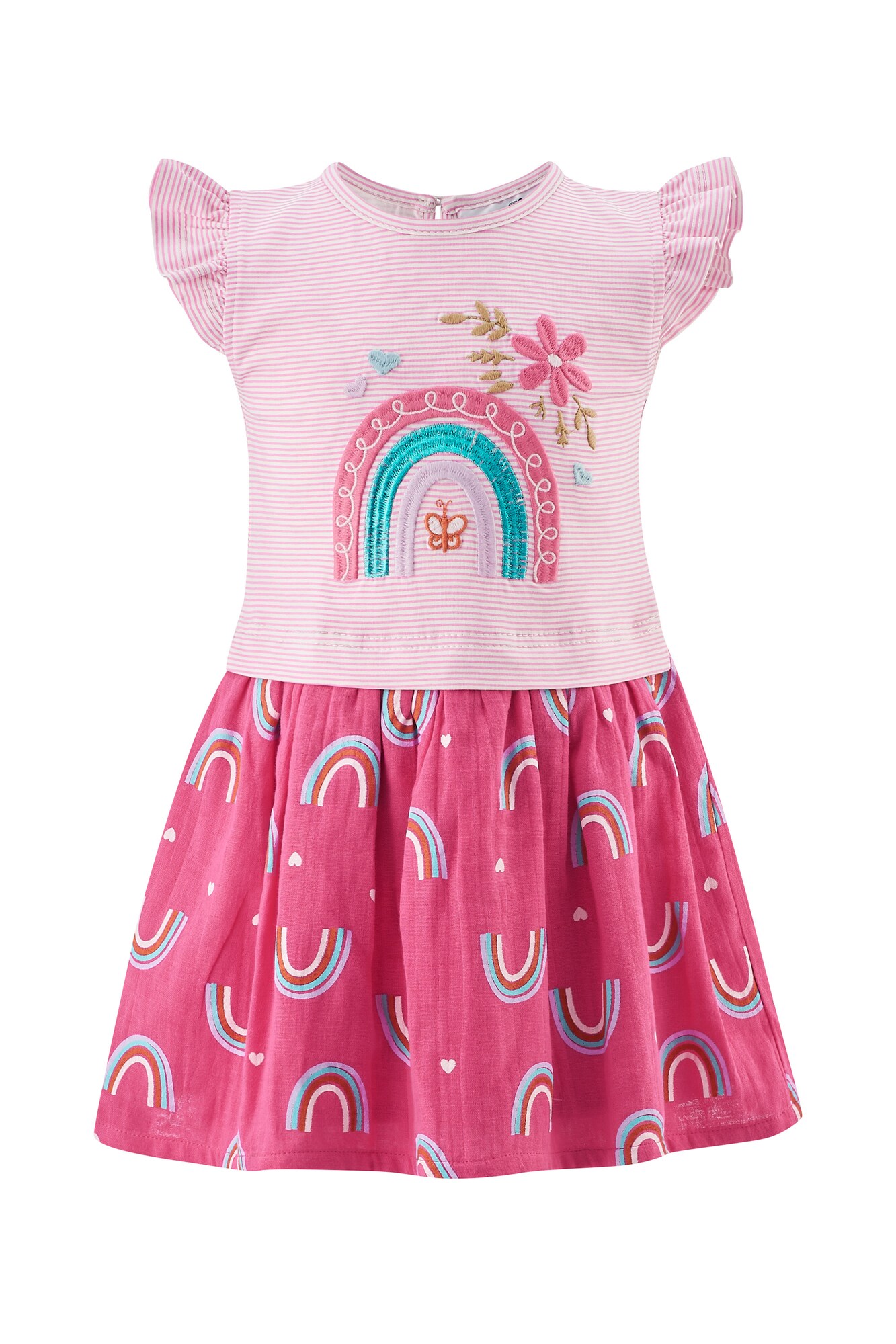 happy girls Rochie  albastru / verde iarbă / roz / roz