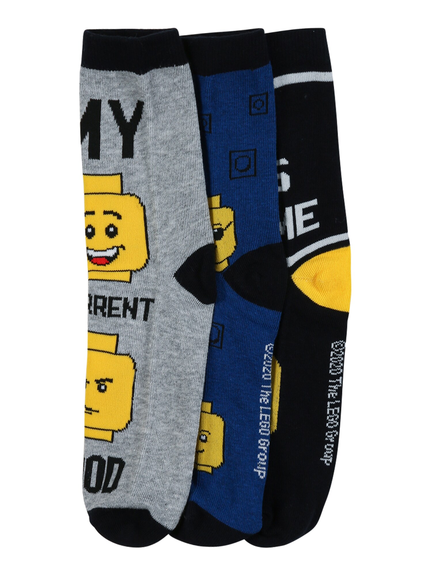 LEGO WEAR Kojinės  tamsiai mėlyna / margai pilka / mėlyna / geltona