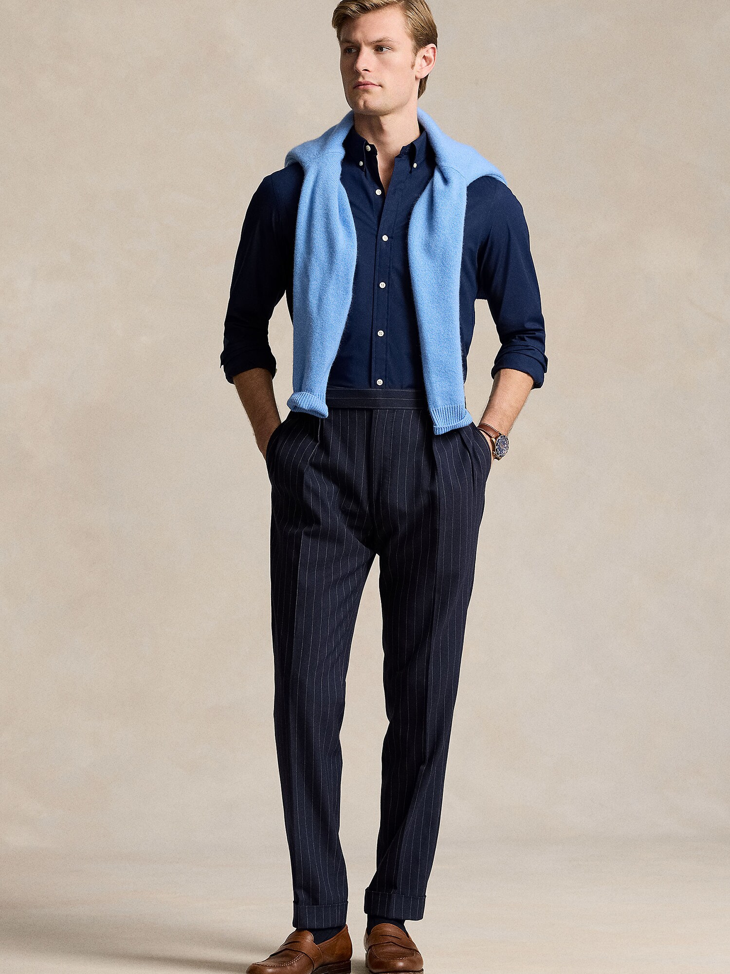 Polo Ralph Lauren Camisa  navy / azul claro – imagen 4