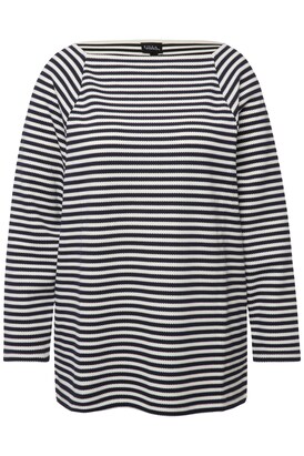 Ulla Popken Sweatshirt Marine / Wit