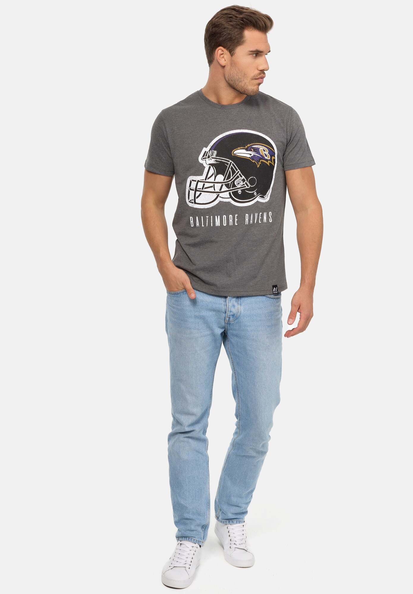 Thumbnail - Recovered T-Shirt NFL Ravens Helmet Dark Core