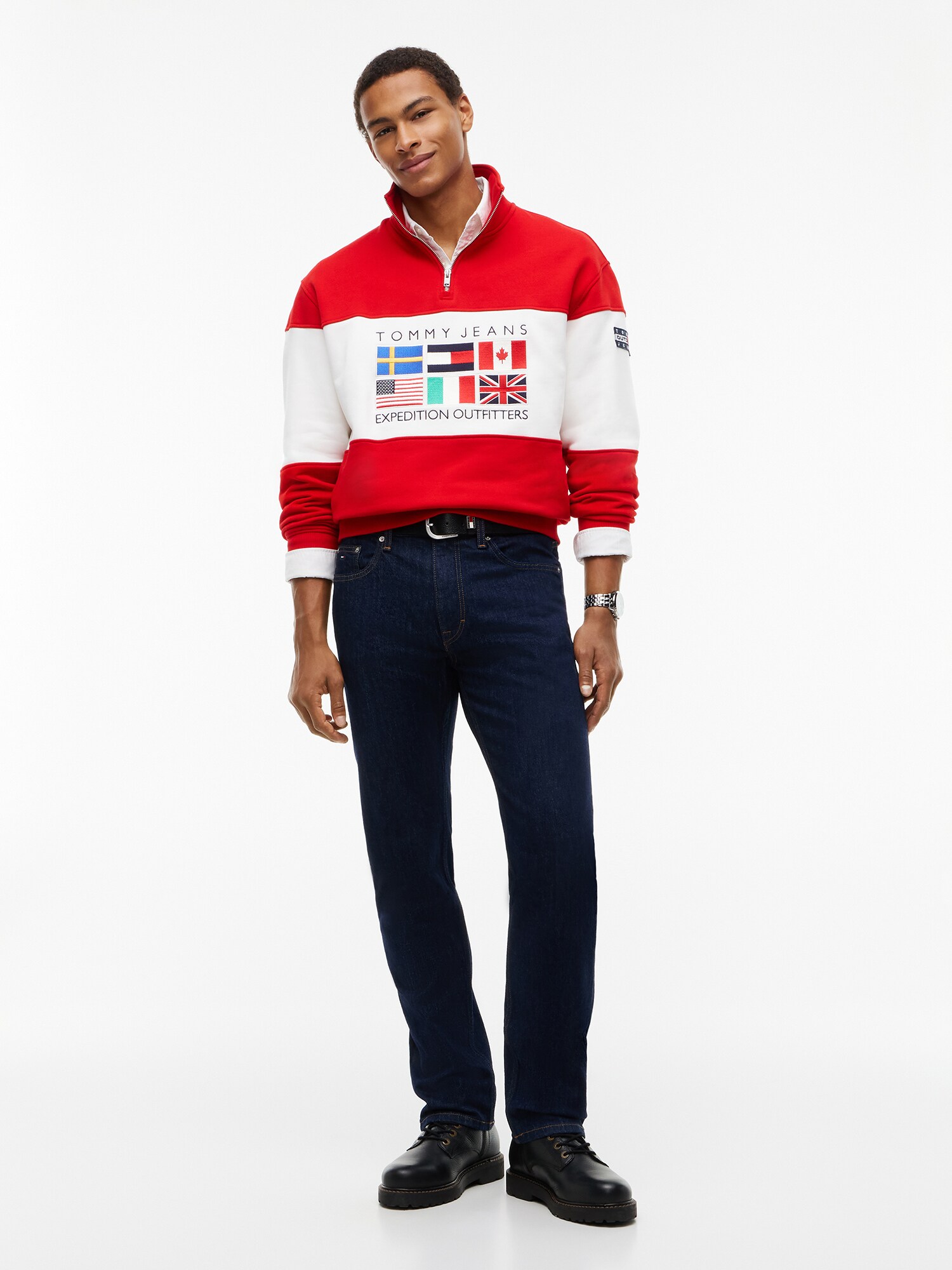 Tommy Jeans Sudadera  navy / turquesa / rojo / blanco – imagen 4
