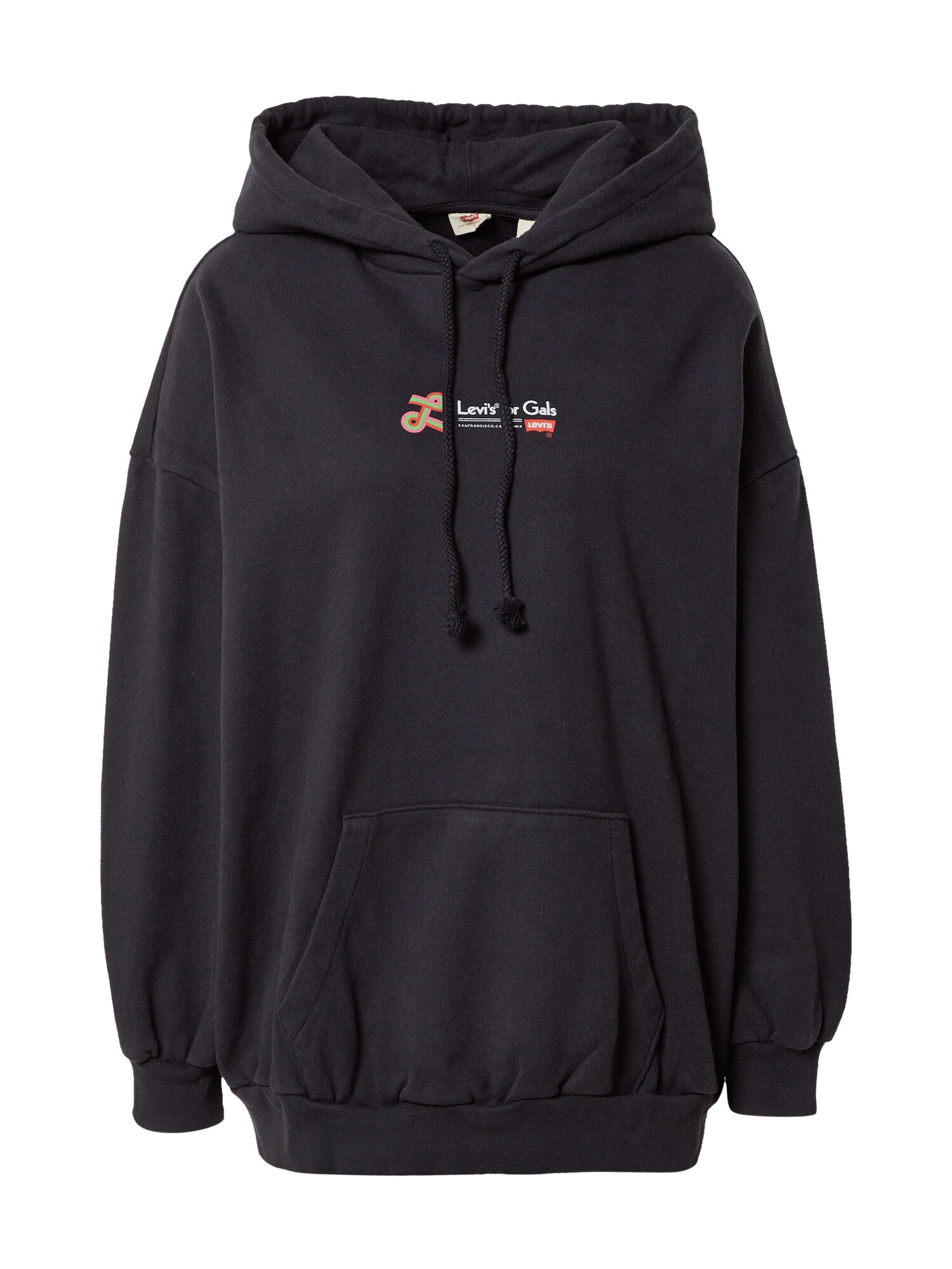 LEVI'S Majica 'PRISM HOODIE MULTI-COLOR'  svetlo zelena / svetlo roza / črna / bela