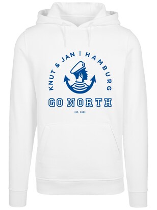 F4NT4STIC Sweatshirt ‘Go North Logo’ Blauw / Wit