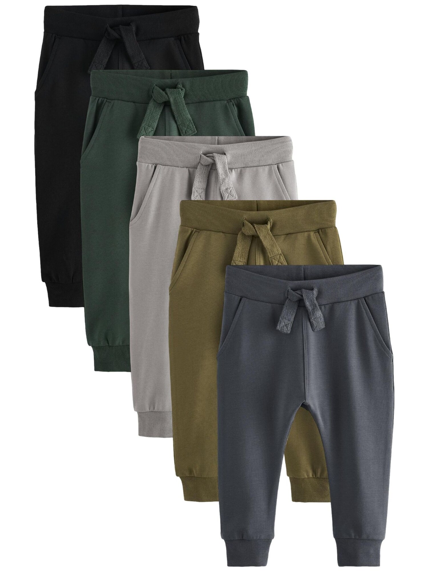 Next Pantaloni  gri / kaki / oliv / verde închis / negru