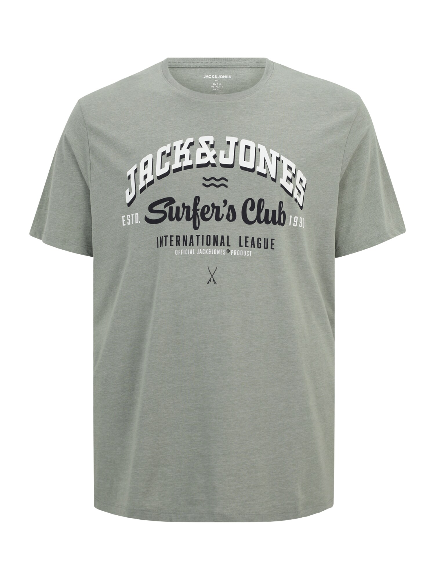 Jack & Jones Plus Póló  éjkék / pasztellzöld / fehér akciós termékkép 1