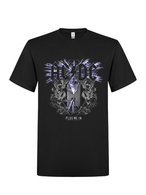 AC/DC Camiseta 'AC/DC  Plug me in mens t-shirt'  negro