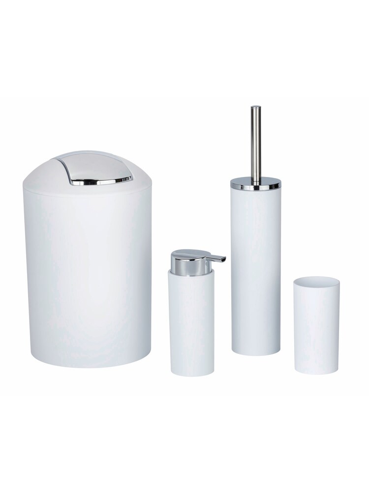 Wenko Bad-Accessoire-Set 'Calvo' Herren Größe Ø: cm x H: cm silber / weiß