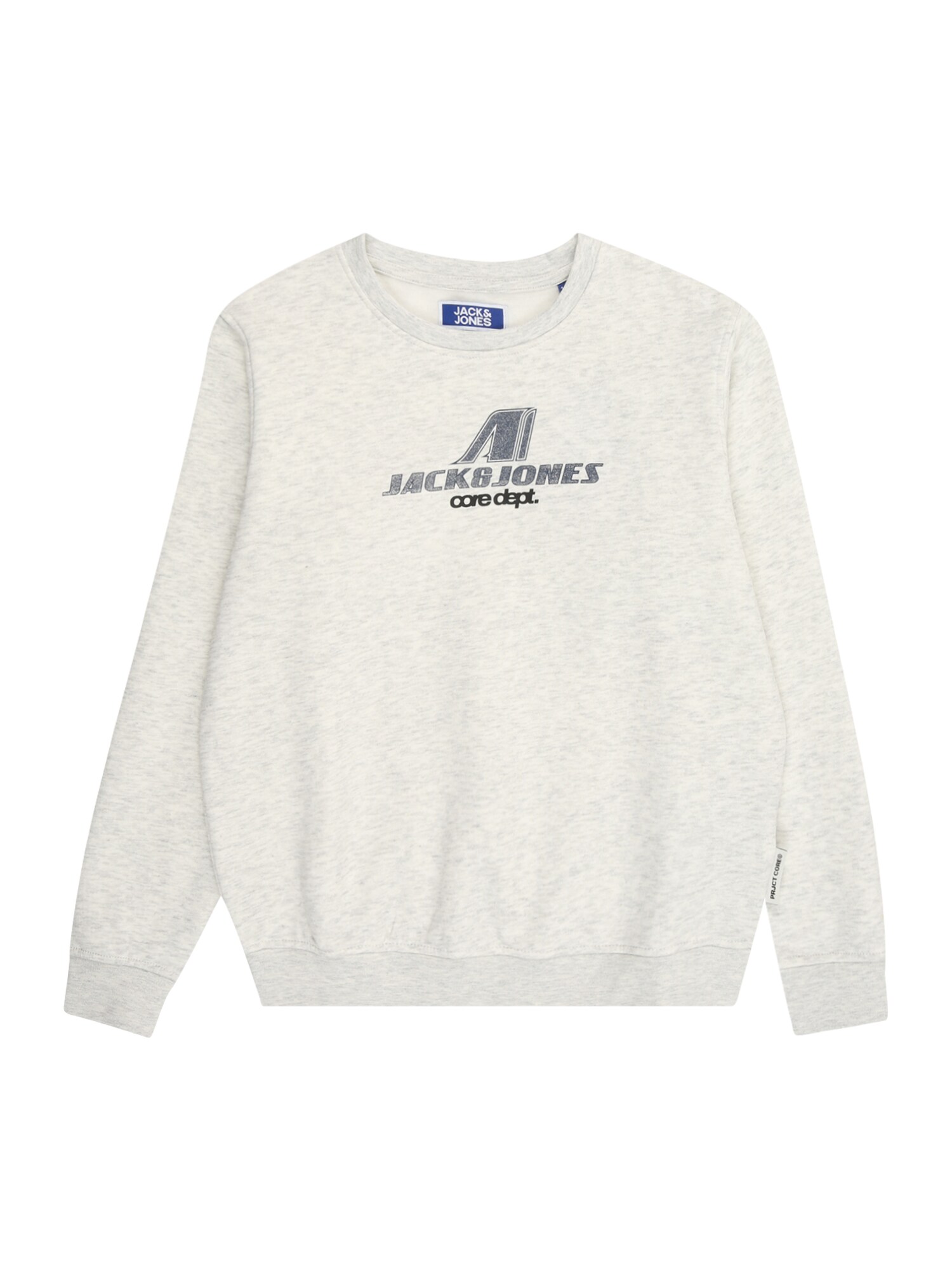 Jack & Jones Junior Bluză de molton JCOTier  bleumarin / negru / alb amestacat