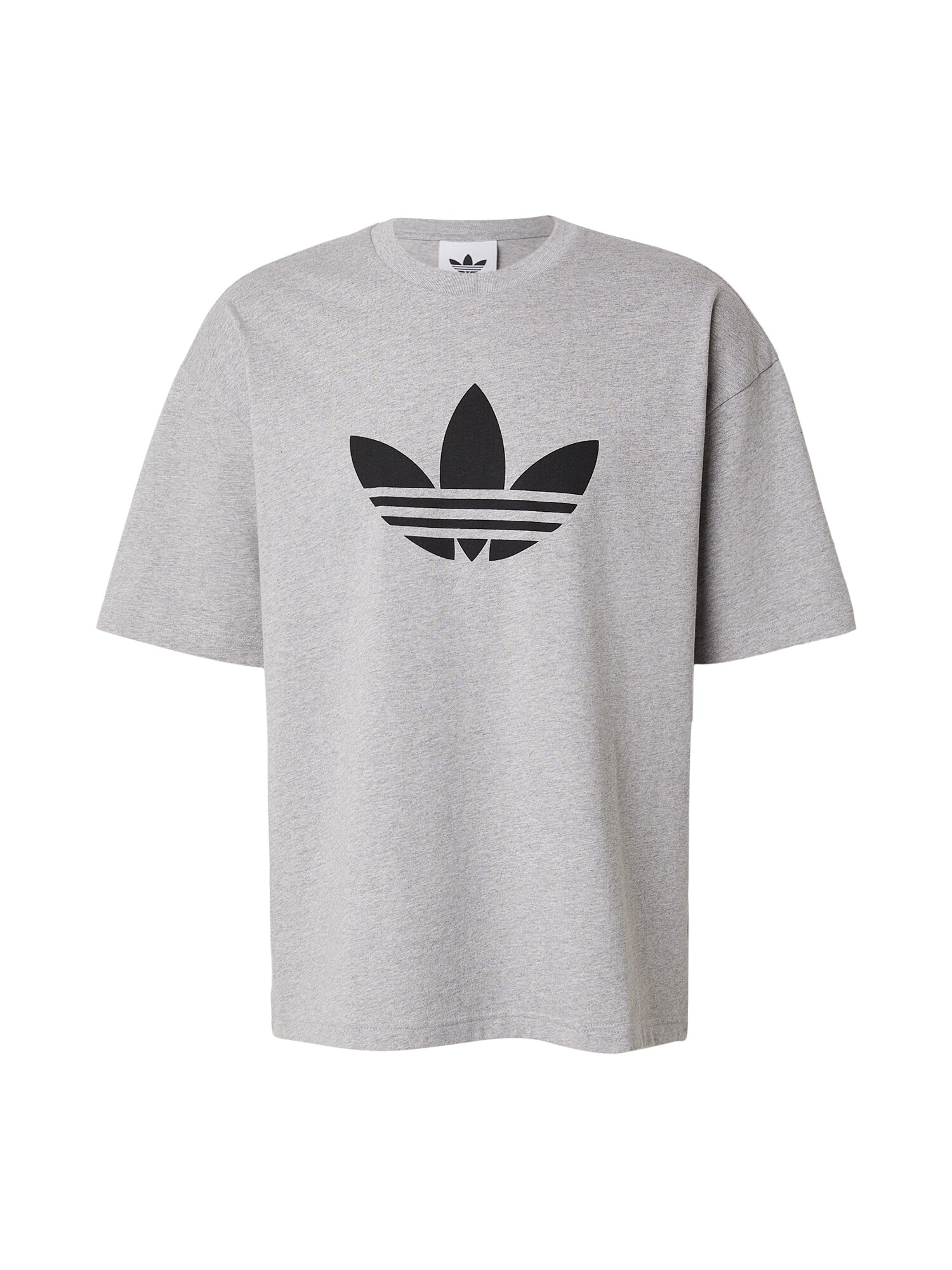 ADIDAS ORIGINALS Tricou TREFOIL  gri / negru
