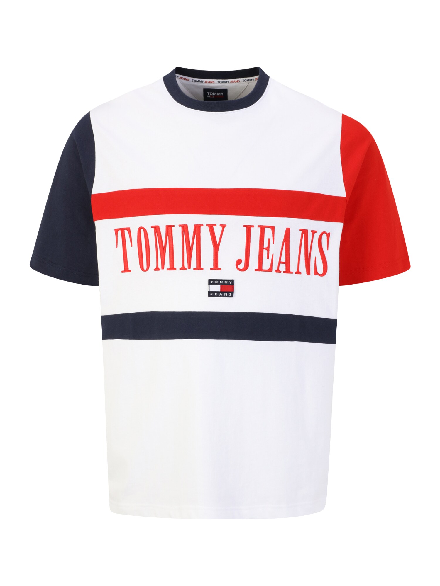 Tommy Jeans Plus T-Krekls tumši zils / sarkans / balts