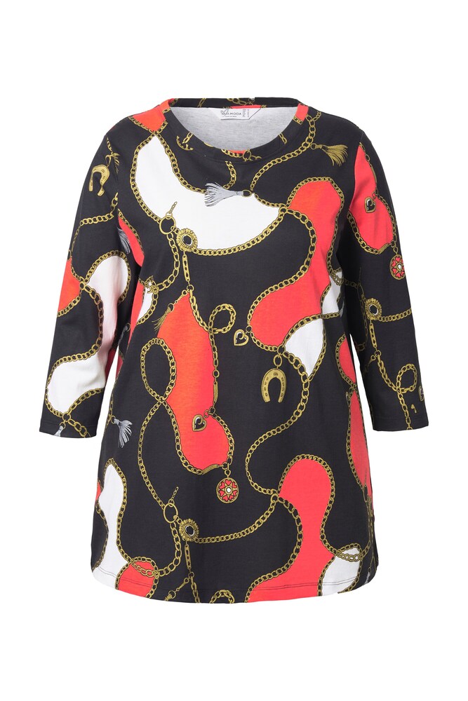 MIAMODA Shirt Damen Größe 7XL gelb / orange / schwarz / weiß