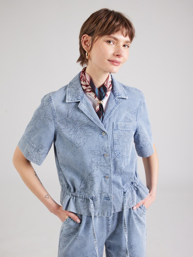 OBJECT Bluse 'OBJFILUCA' Damen Größe S blue denim