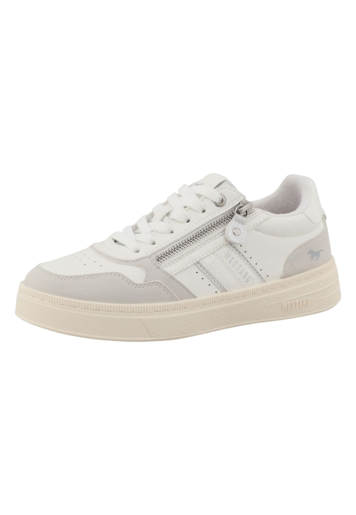 MUSTANG Zapatillas deportivas bajas gris / blanco