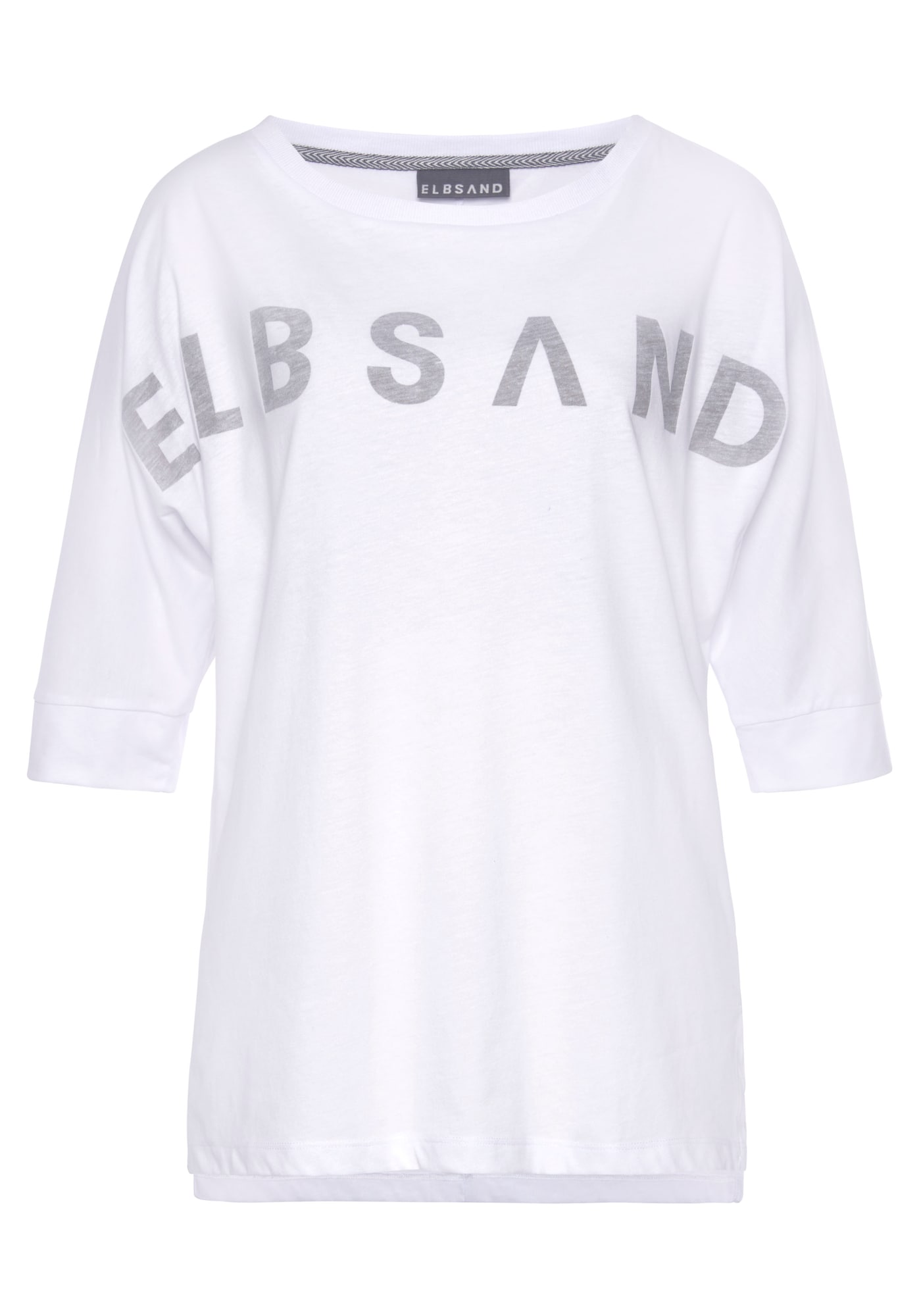 Elbsand Marškinėliai pilka / balta