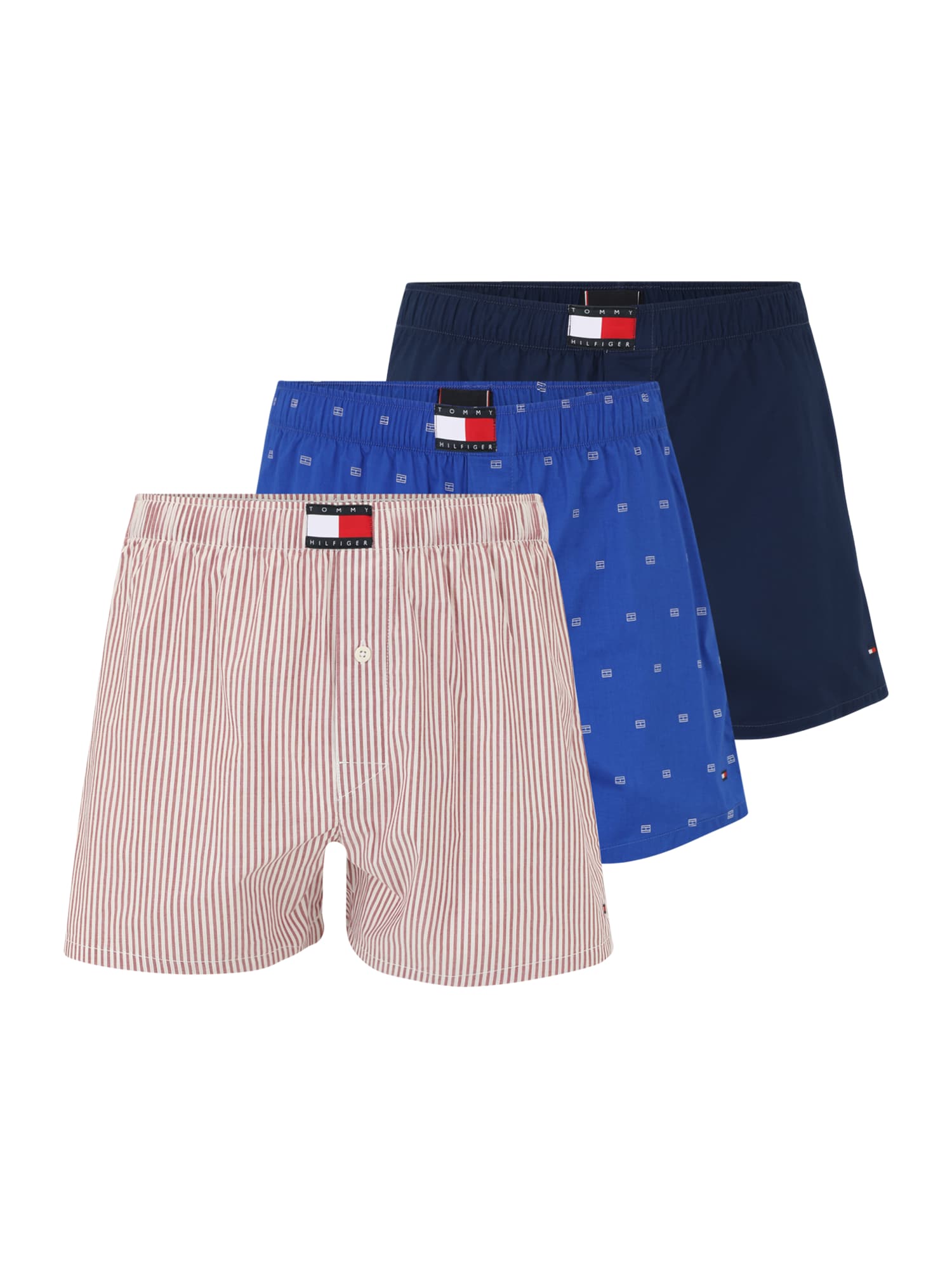 Tommy Hilfiger Underwear Boxeri  albastru / albastru marin / grej / roșu bordeaux