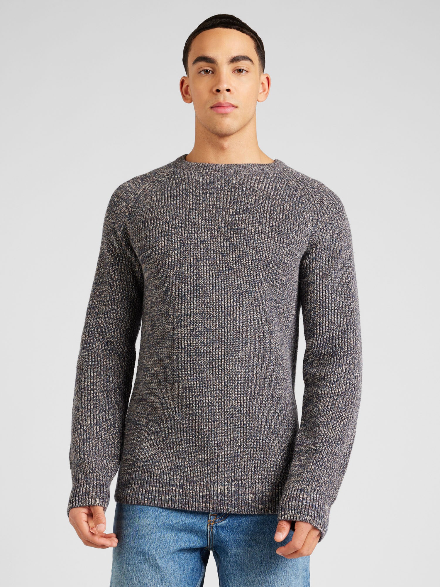 JACK & JONES Pulóver  krém / tengerészkék / csokoládé termék 2. képe