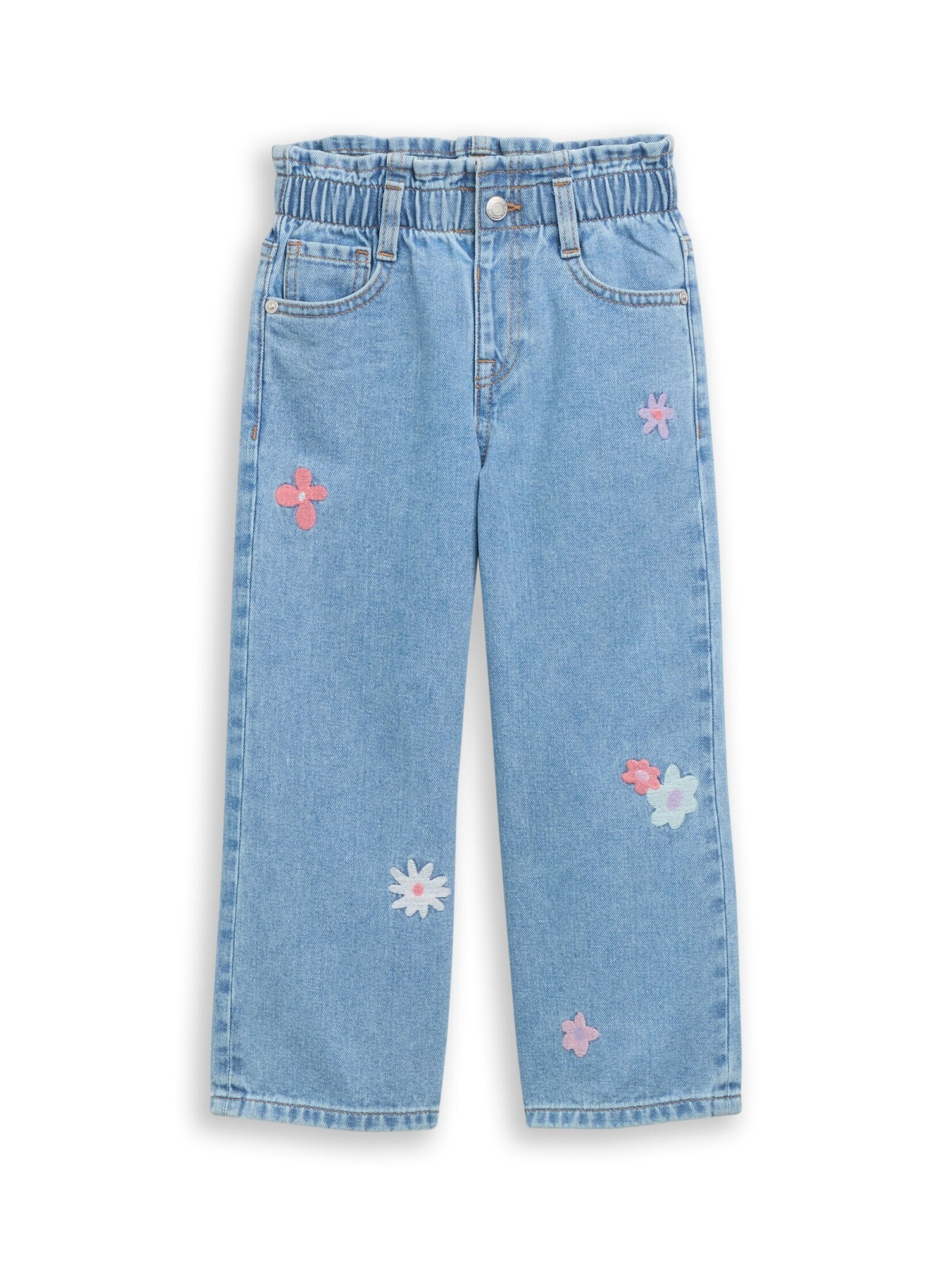 TOM TAILOR Jeans albastru denim / roz / alb
