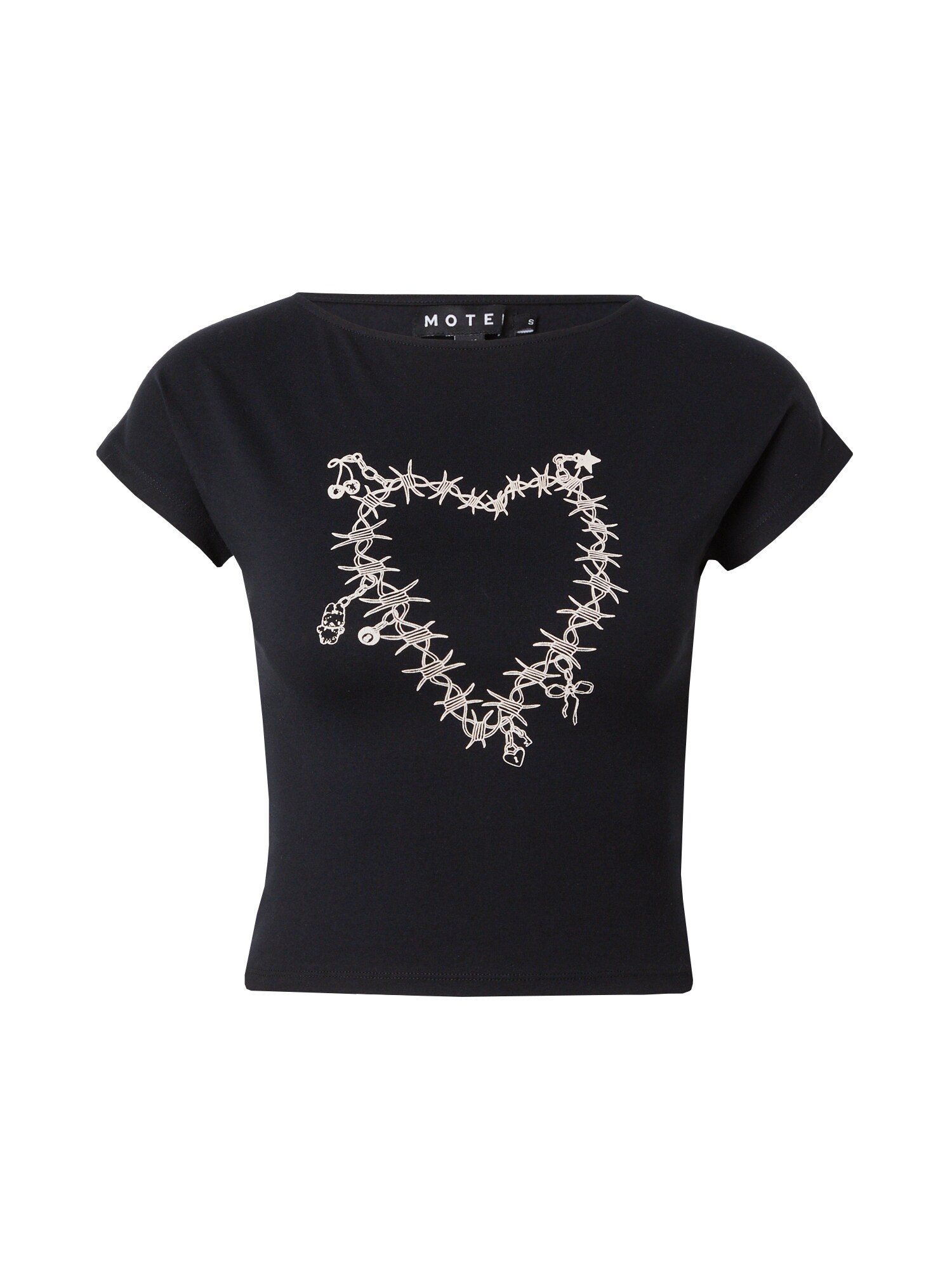 Motel Tricou JONNET  negru / alb