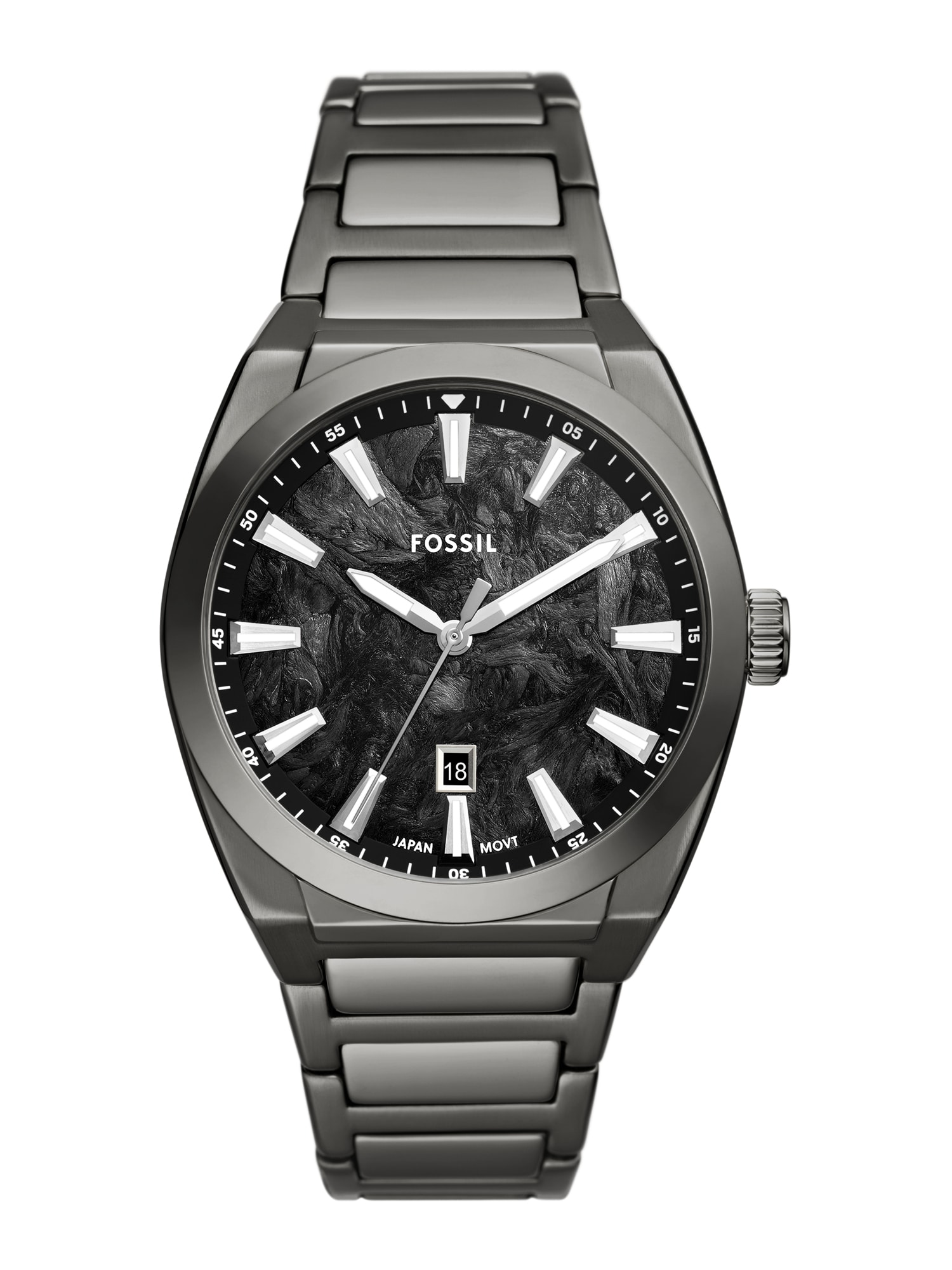 FOSSIL Uhr 'EVERETT' anthrazit / schwarz / weiß