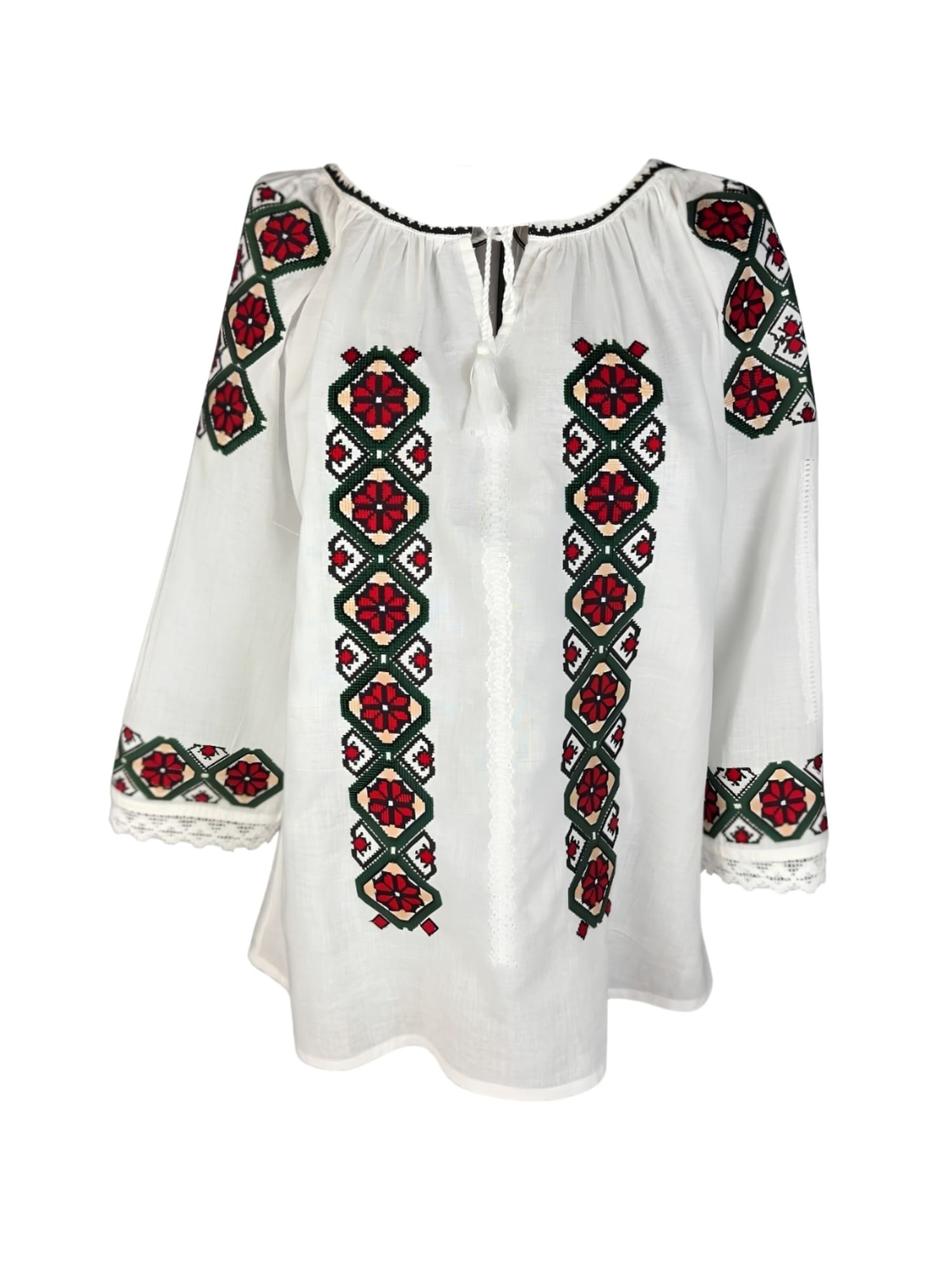 Rody’s forever Blusa tradicional 'Damenbluse 2IU26 weiß/cremefarben , marimea M' blanco