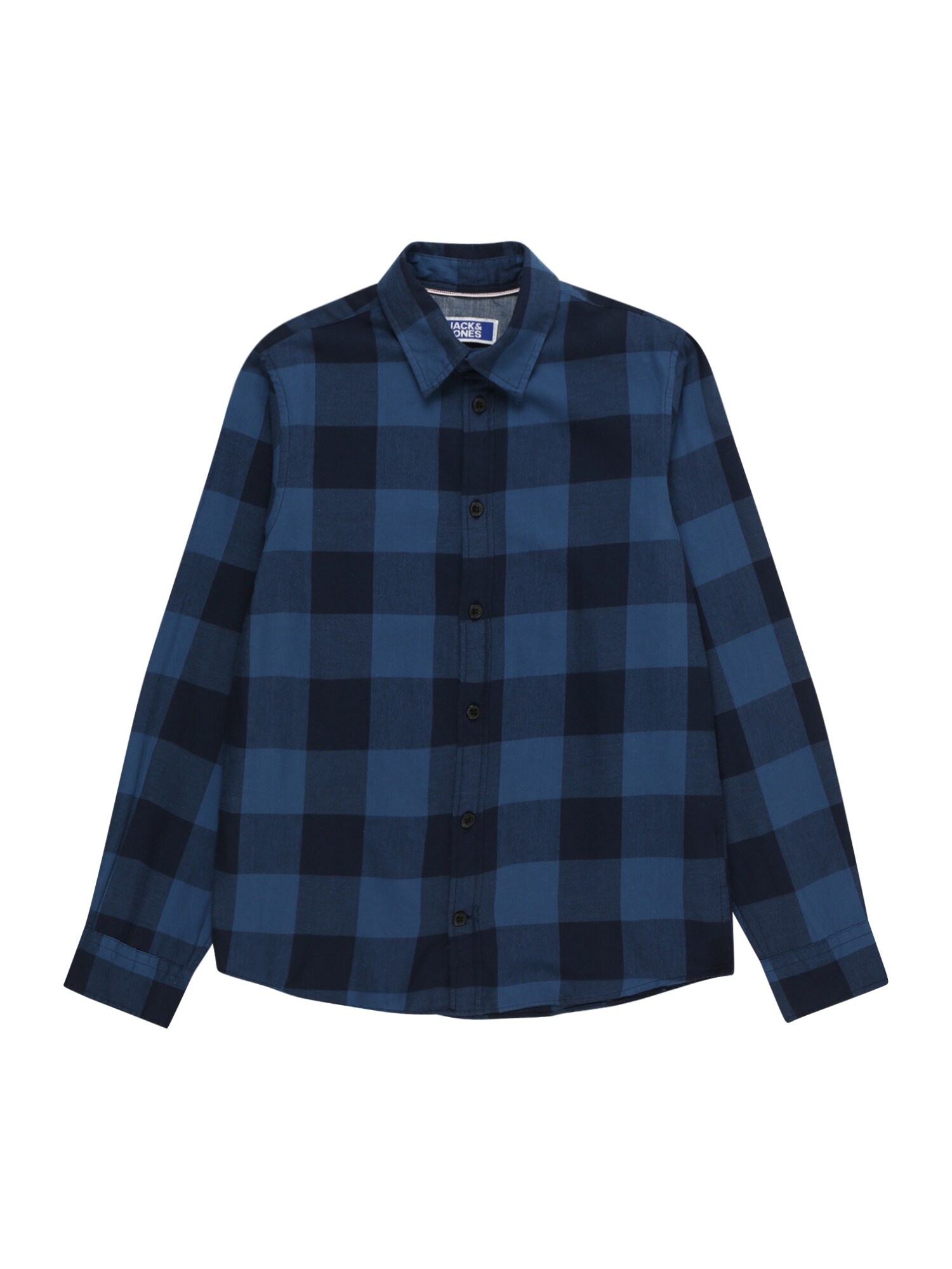 Jack & Jones Junior Košeľa 'JJGINGHAM'  modrá / tmavomodrá