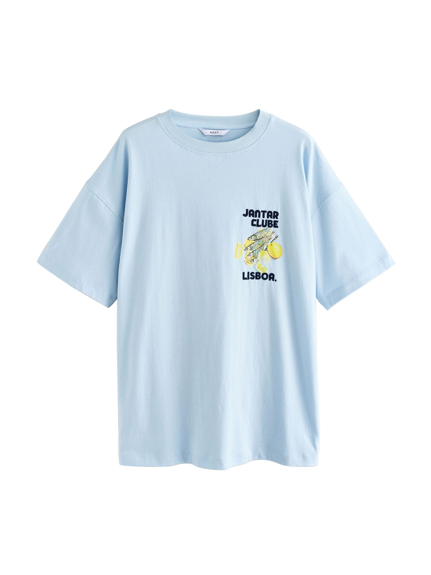 Next Tricou  albastru marin / albastru deschis / galben / verde închis