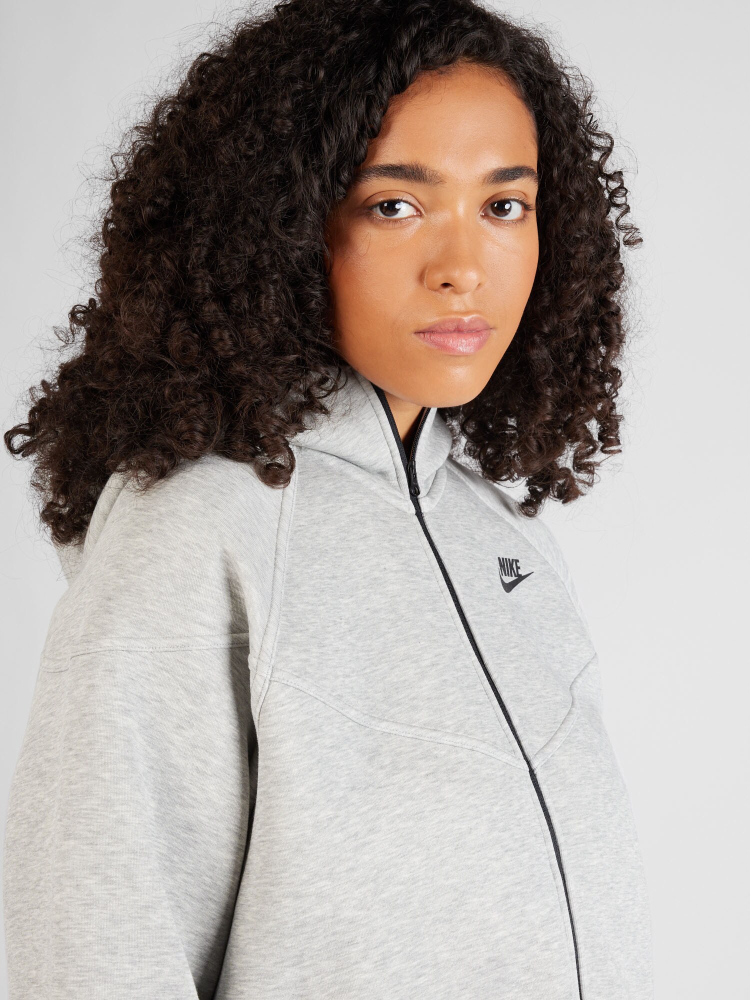 Nike Sportswear Tepláková bunda sivá melírovaná / čierna (obrázok 5)